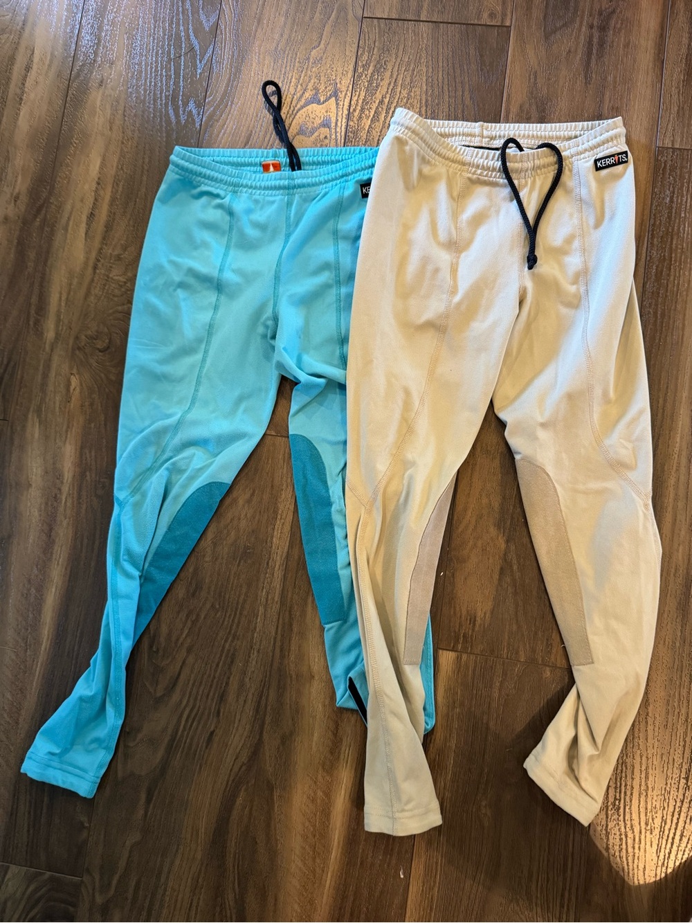 Kerrits Kids Riding Leggings in Aqua and Cream